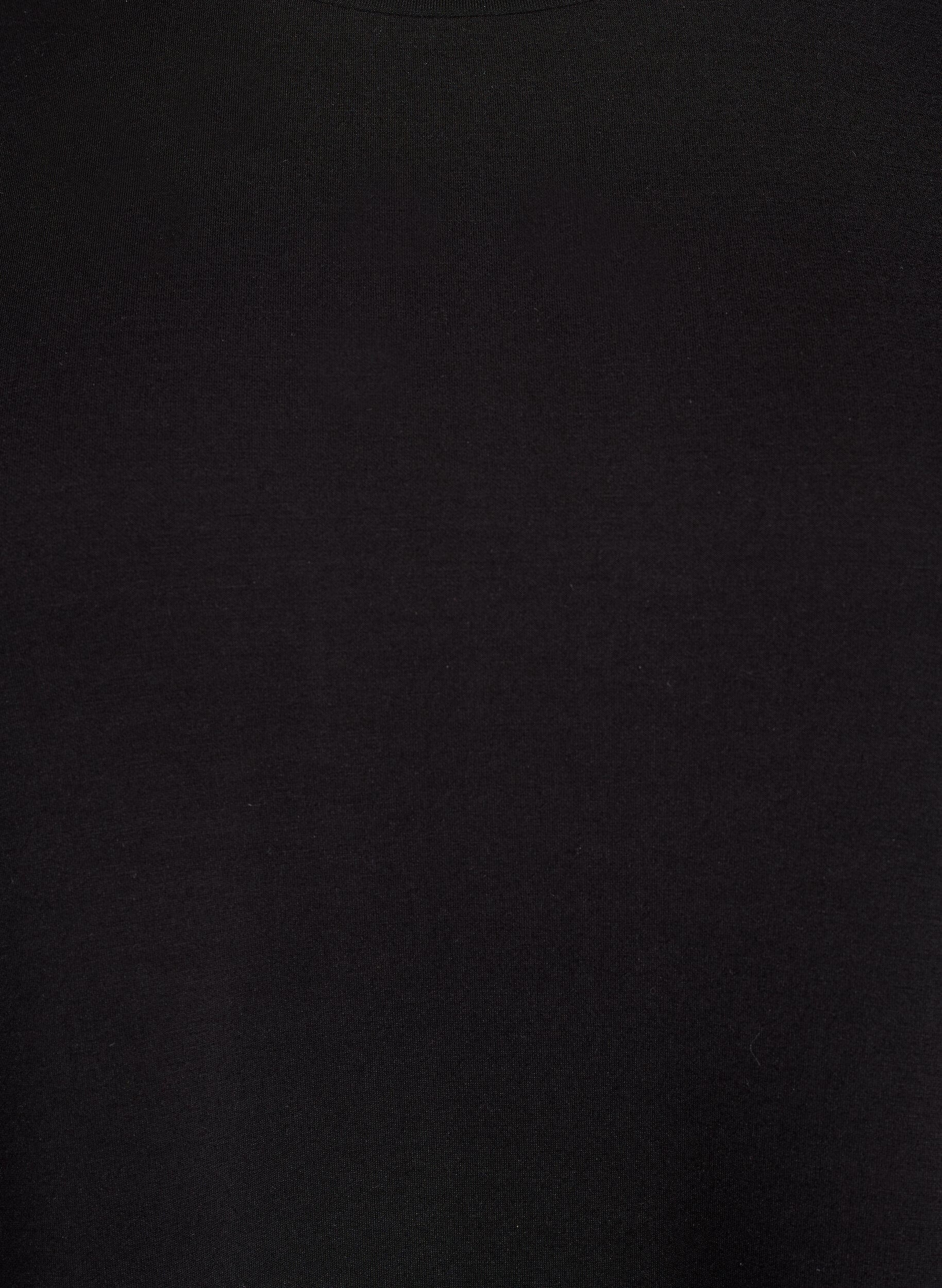 Zizzi Blouse en jersey avec col rond, Noir, Packshot image number 2