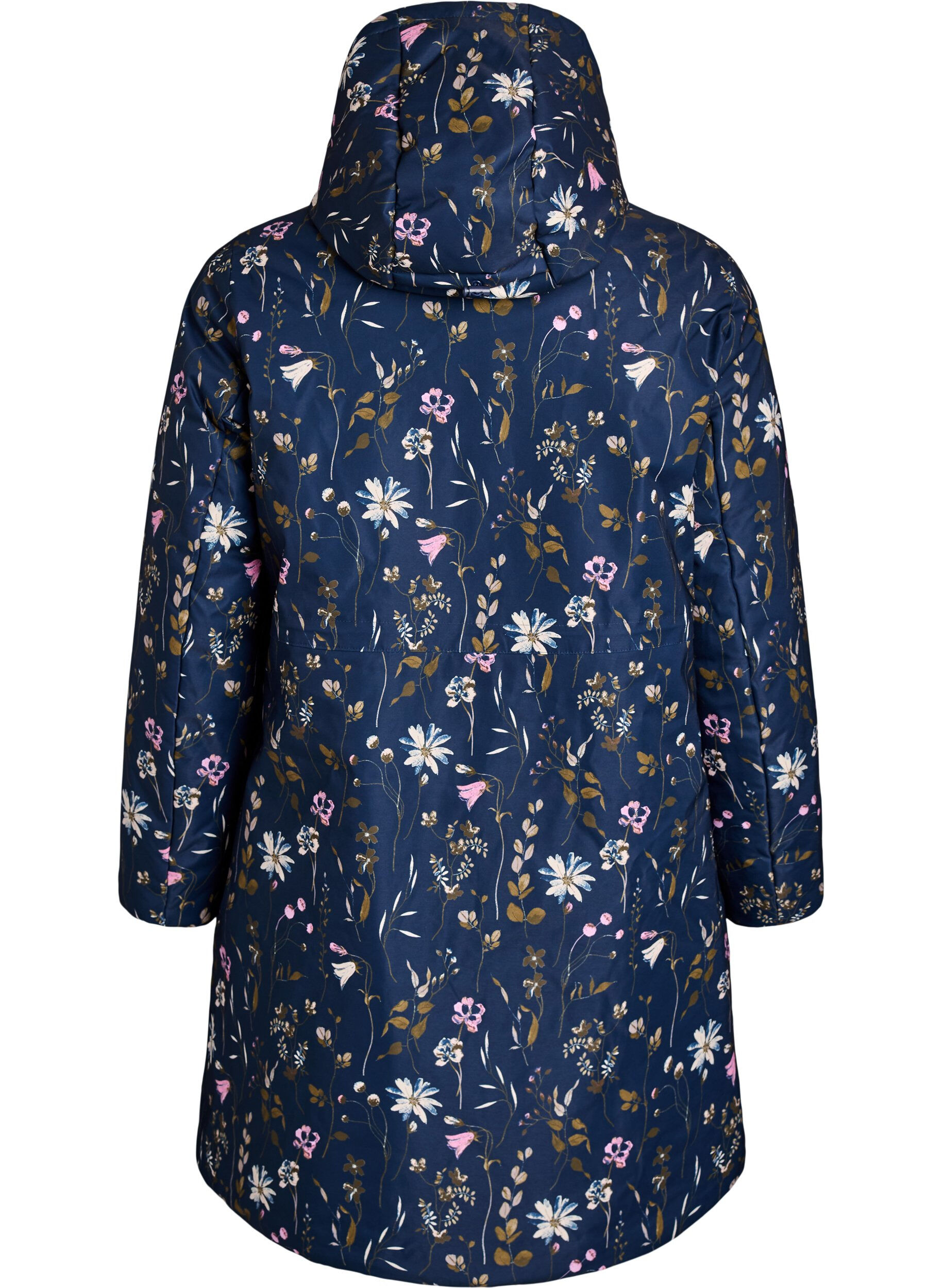 ZizziDoudoune &agrave; imprim&eacute; fleuri, Bleu, Packshot image number 1