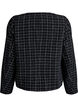 Kurzer karierter Bouclé-Blazer mit Rundhalsausschnitt, Schwarz, Packshot image number 1