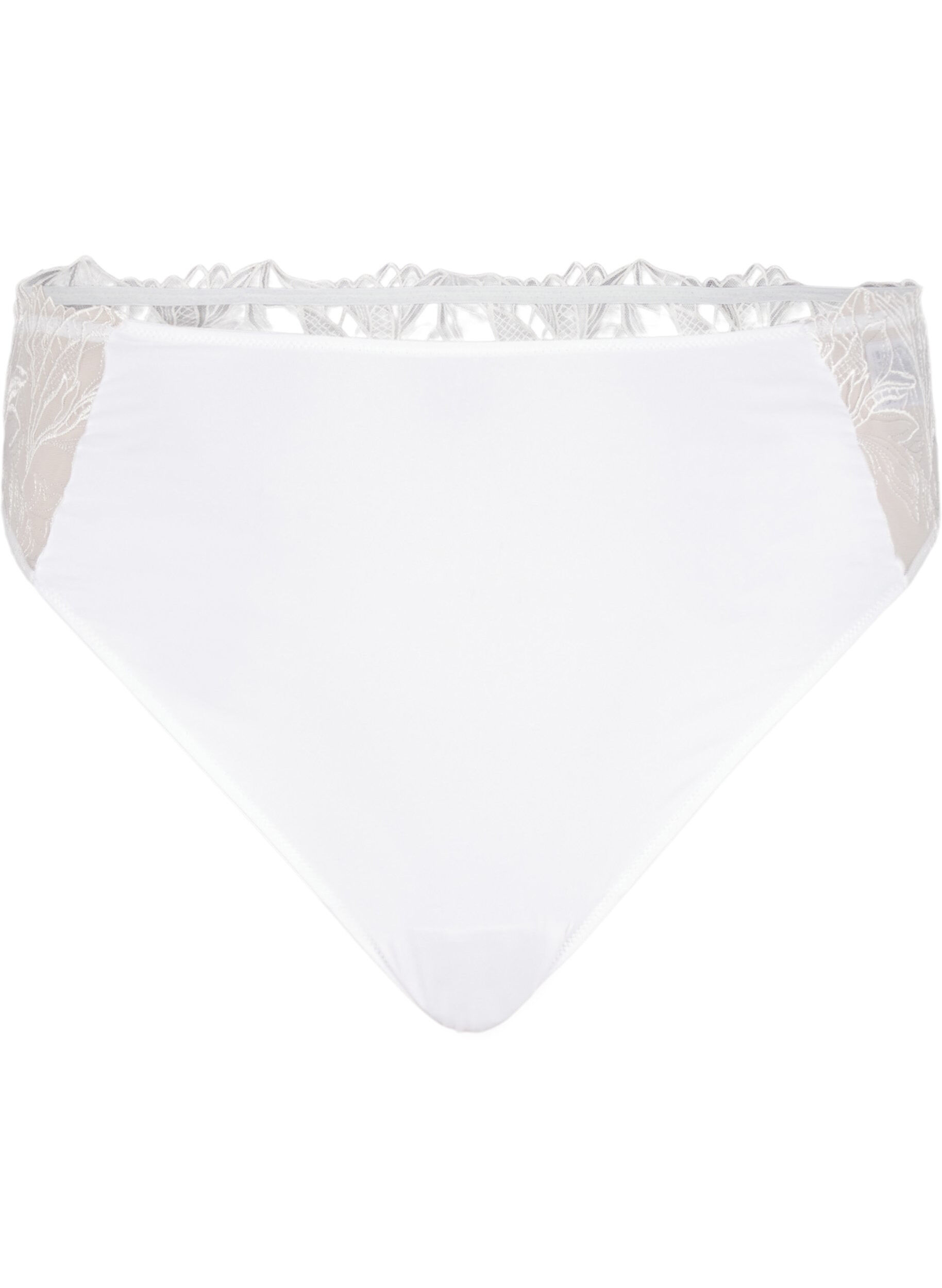 ZizziString en microfibre avec dentelle, Blanc, Packshot image number 0