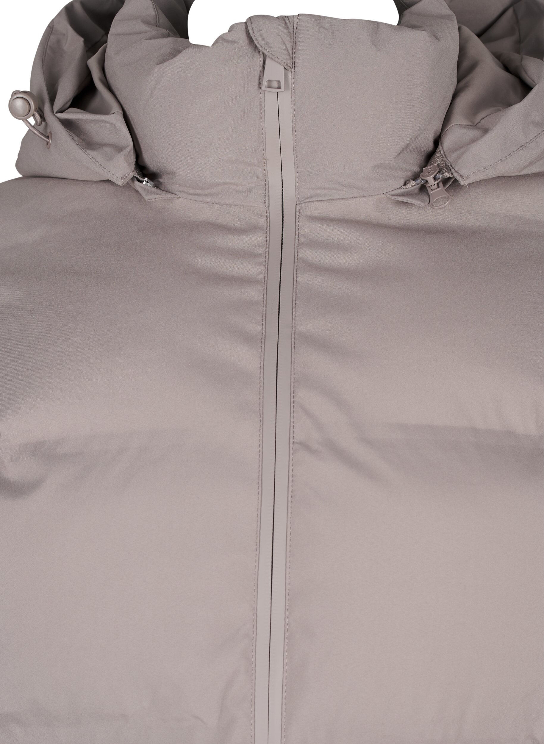 Zizzi Kurze Steppjacke mit Kapuze, Beige, Packshot image number 2