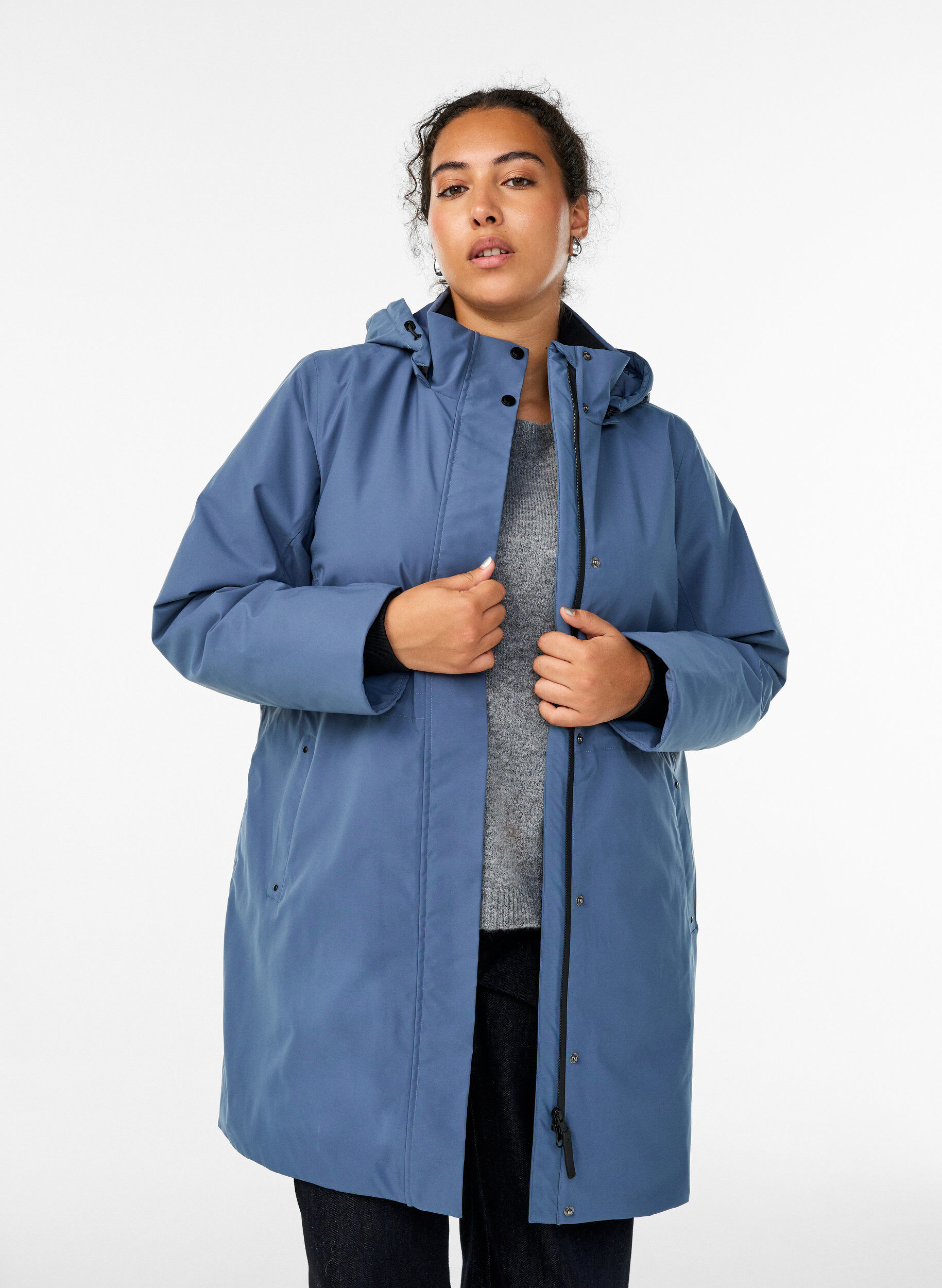 Wattierter Funktions-Winterparka, Blau, Model