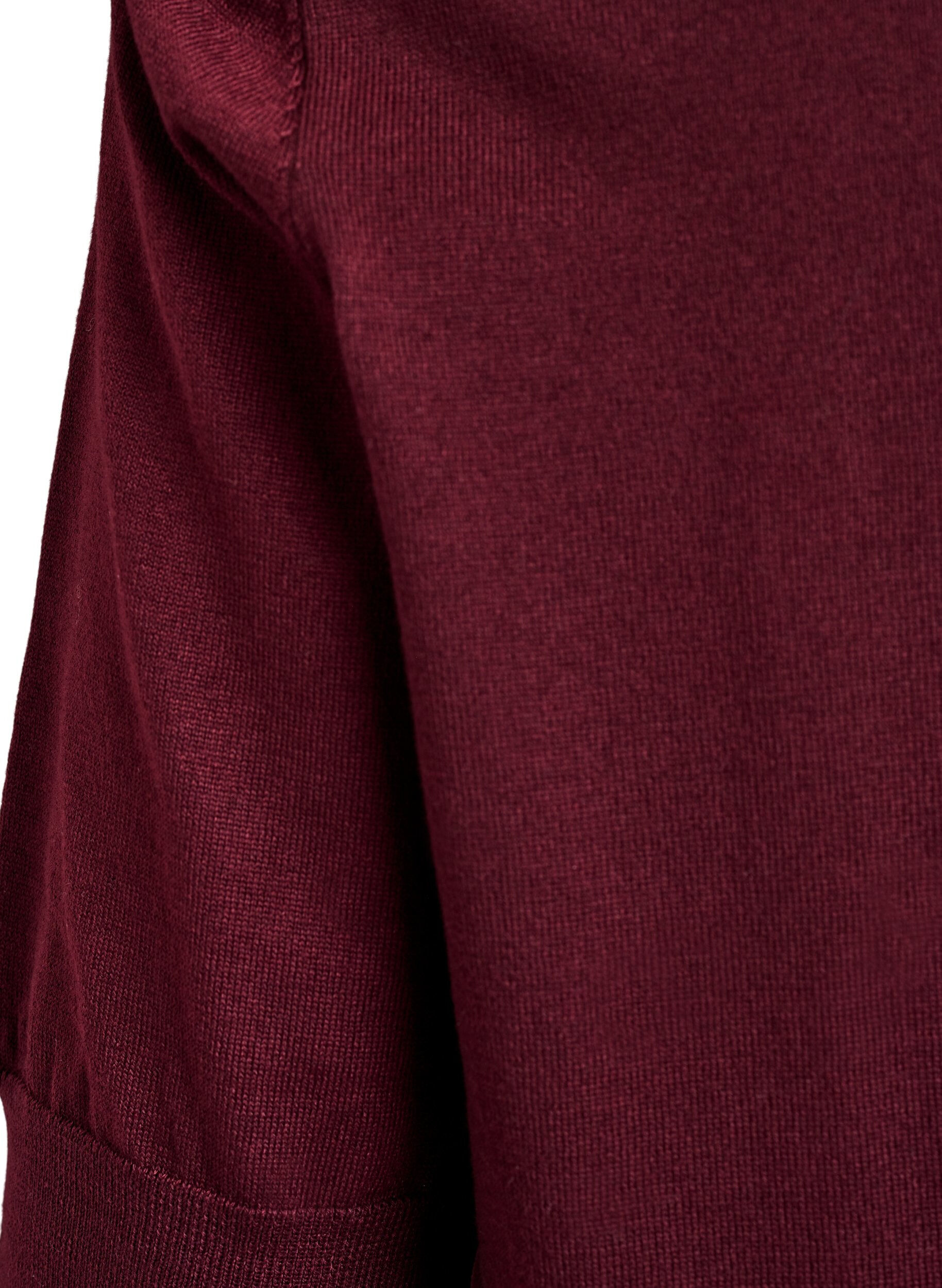 ZizziBlouse en fine maille &agrave; manches courtes, Bordeaux, Packshot image number 3