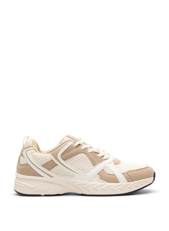 Baskets sportives en maille, Beige, Packshot