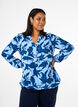 Langärmelige Bluse mit Paisleymuster und V-Ausschnitt, Blue Paisley AOP, Model image number 0