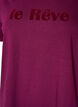 T-shirt en coton bio avec inscription en velours, Violet, Packshot image number 2
