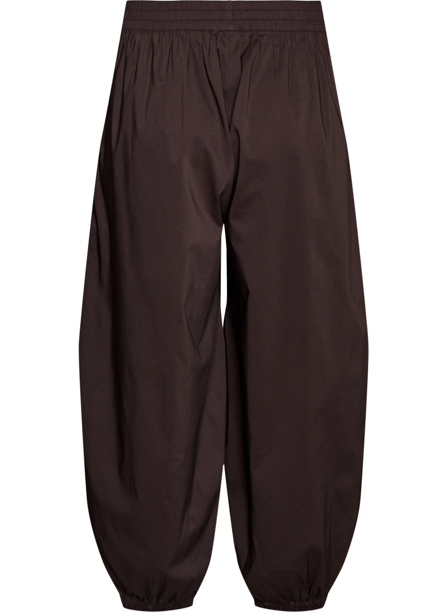 Zizzi Ballonhose mit Taschen und elastischem Bund, Braun, Packshot image number 1