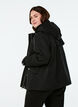 Kurze Frühlingsjacke mit abnehmbarer Kapuze, Schwarz, Model image number 2