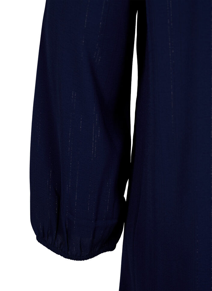 Kurzes Kleid mit R&uuml;schen und Glitzer, Blau, Packshot image number 3