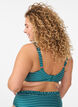 Haut de bikini à rayures avec coussinets amovibles, Vert foncé, Model image number 1