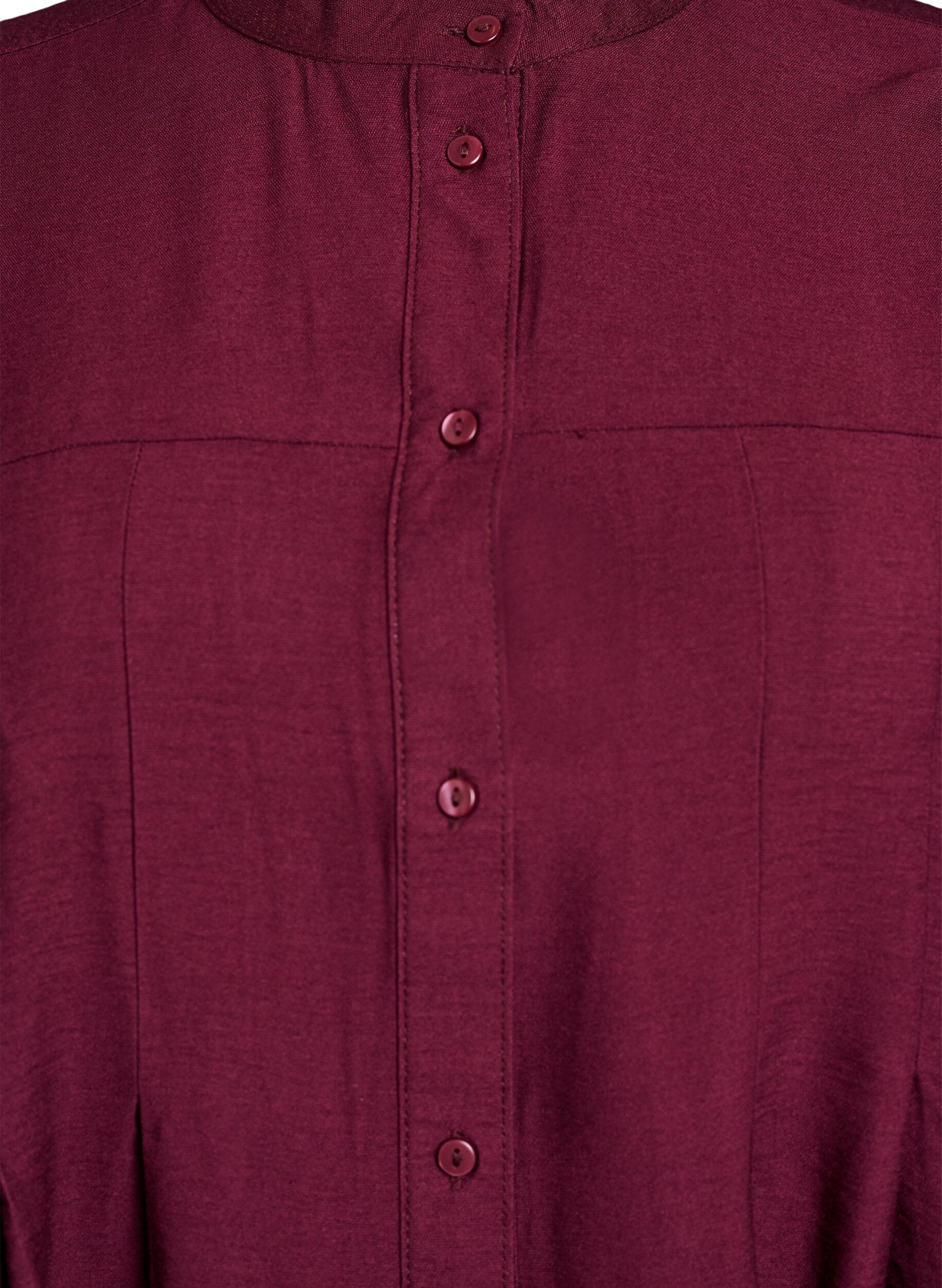 Zizzi Bluse aus Viskose mit A-Linie, Rot, Packshot image number 2