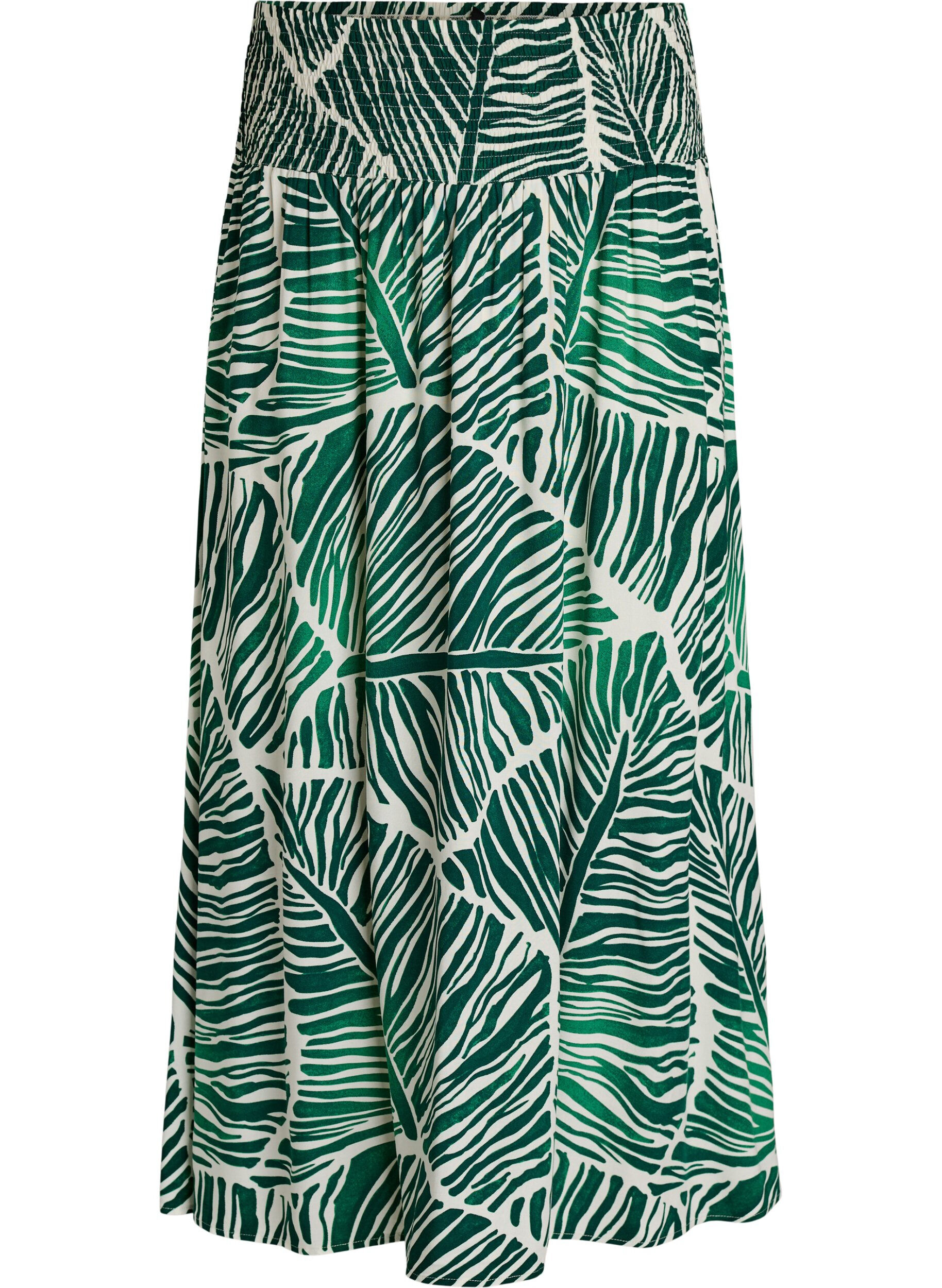 FLASH - Jupe longue en viscose avec smocks