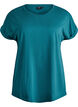 T-shirt &agrave; manches courtes en coton m&eacute;lang&eacute;, Vert fonc&eacute;, Packshot image number 0