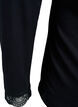 Bluse aus Viskose mit Spitzen und V-Ausschnitt, Schwarz, Packshot image number 3