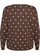 Cardigan &agrave; pois et fermeture boutonn&eacute;e, Marron, Packshot image number 1