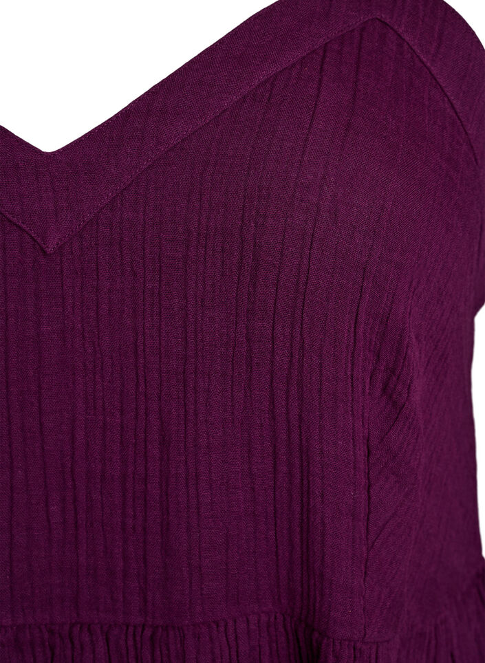 Robe de plage en coton avec des bretelles fines, Violet, Packshot image number 2