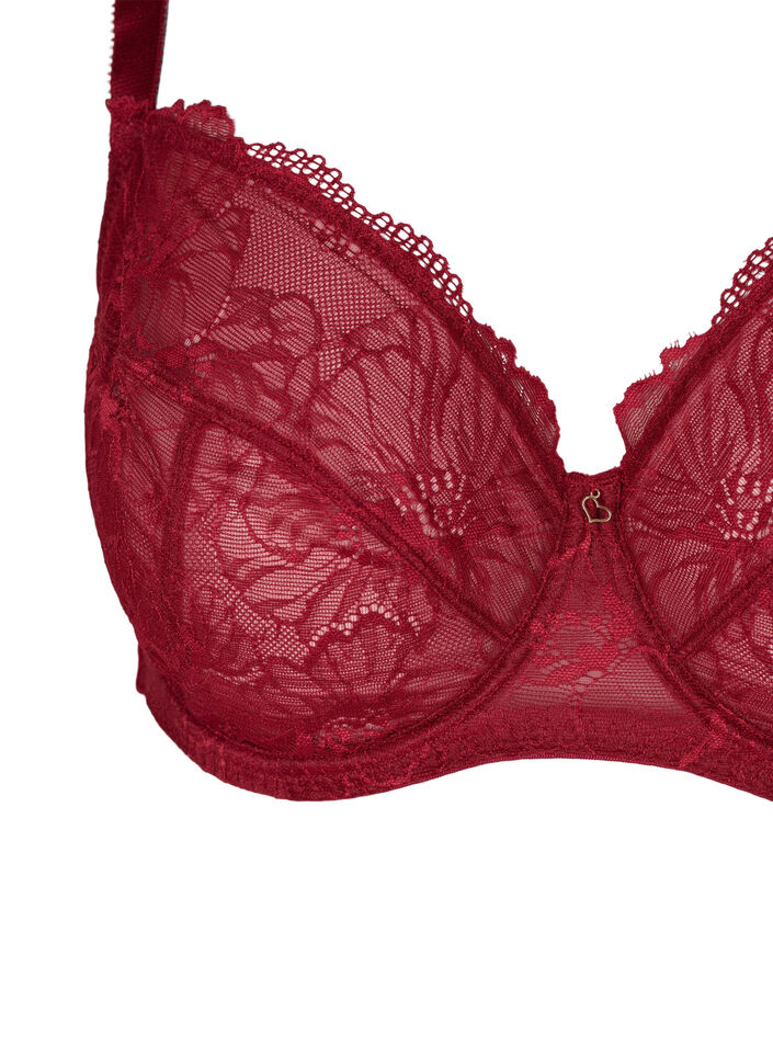Soutien-gorge en dentelle avec armatures, Rhubarb, Packshot image number 2