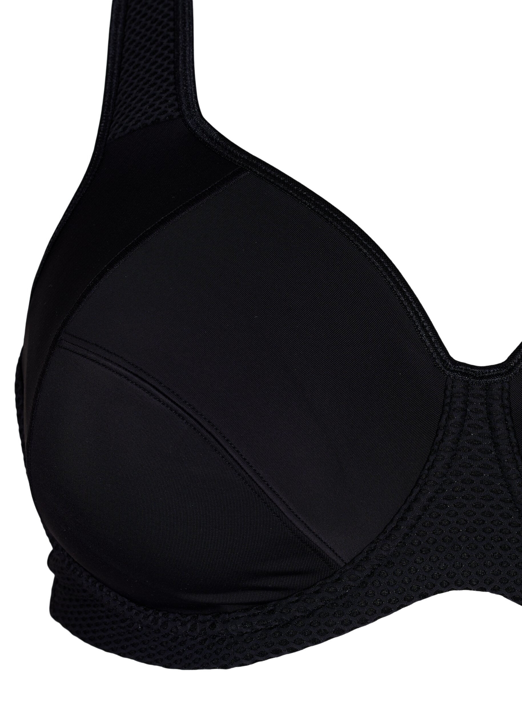 Zizzi CORE, HIGH SUPPORT WIRE BRA - Sport-BH mit B&uuml;gel, Schwarz, Packshot image number 2