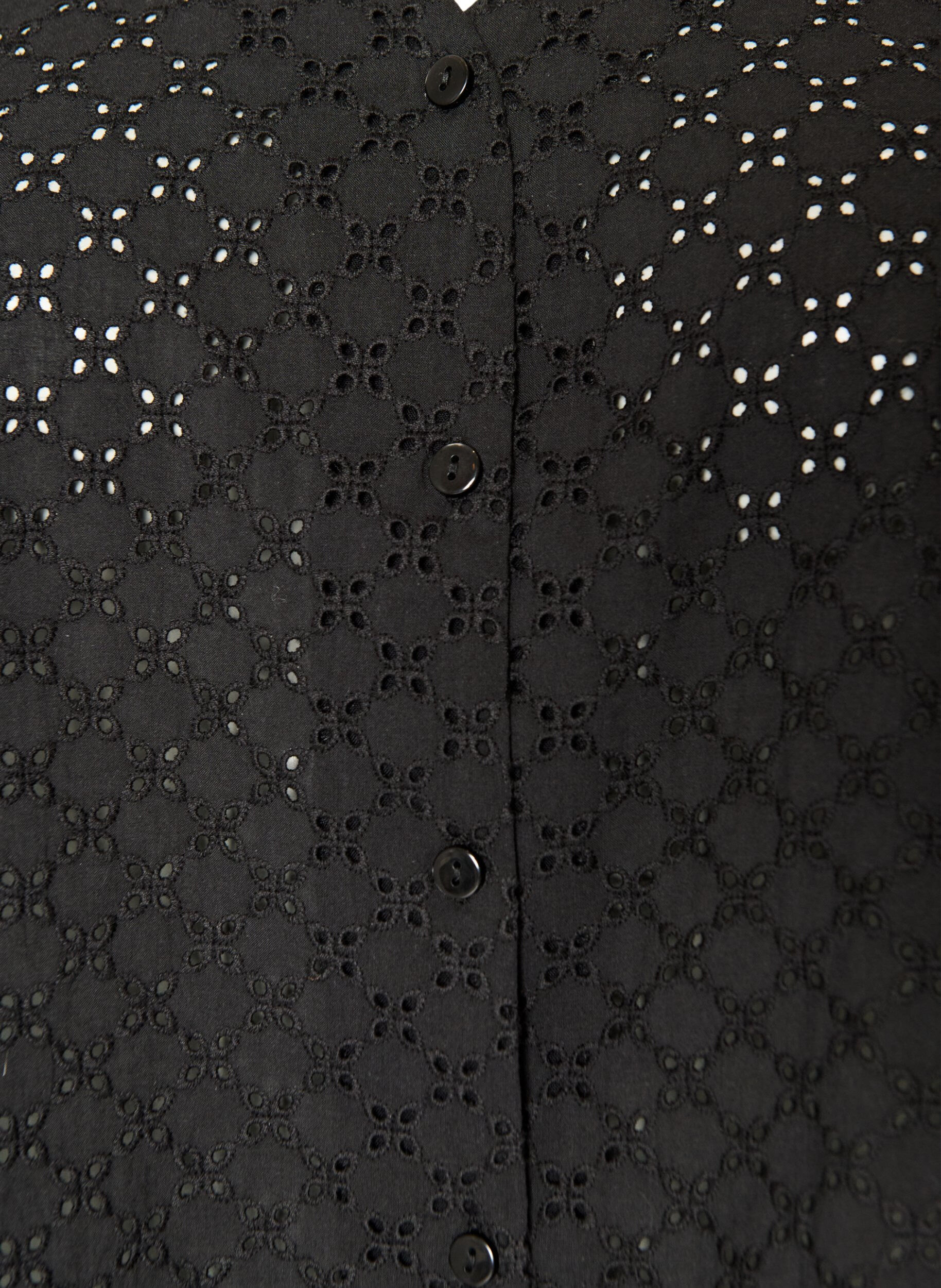 ZizziBluse aus Broderie Anglaise mit Knopfleiste, Schwarz, Packshot image number 2