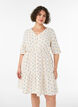 Robe imprim&eacute;e en coton avec une taille &eacute;lastique, Beige, Model image number 0