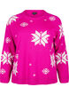 Strickpullover mit Schneeflockenmuster, Pink, Packshot image number 0