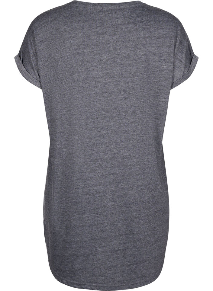 Kurz&auml;rmliges Nachthemd mit Textdruck, , Packshot image number 1