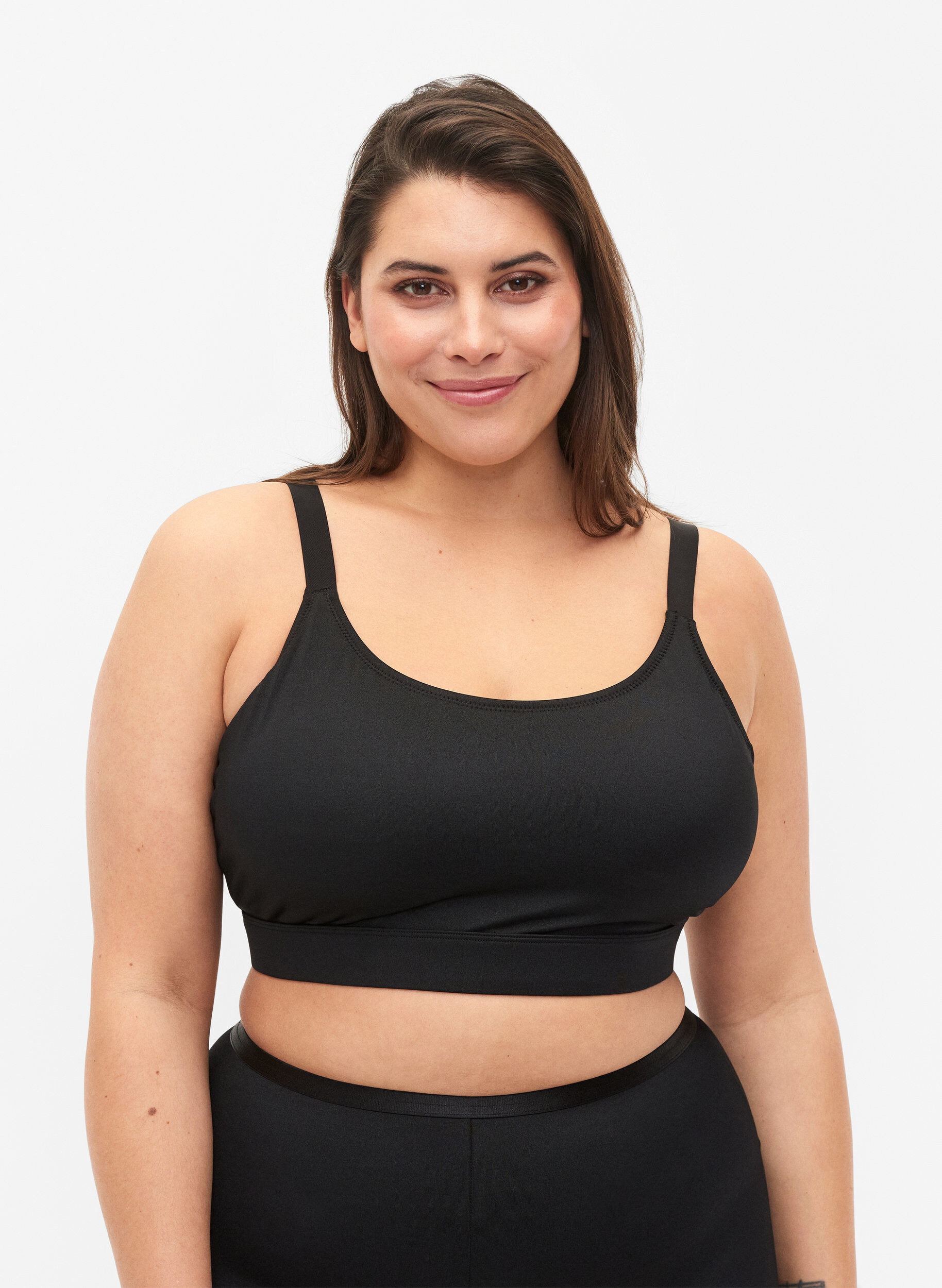 Zizzi Bikinioberteil mit herausnehmbaren Eins&auml;tzen, Black, Model image number 0