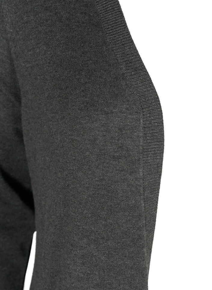 Long cardigan tricot&eacute; dans un m&eacute;lange de viscose, Gris anthracite, Packshot image number 2