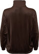 Cardigan en velours doux avec fermeture zipp&eacute;e et col montant, Marron, Packshot image number 1