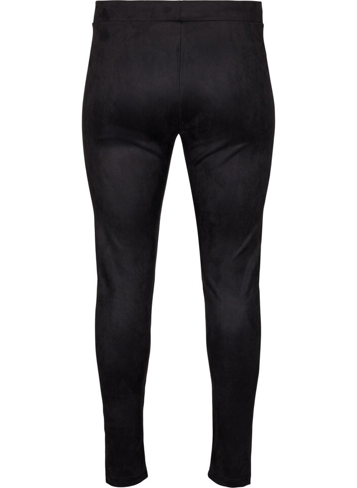 Leggings aus Veloursleder-Imitat, Black, Packshot image number 1