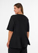 Sch&ouml;&szlig;chenbluse mit Glitzerstreifen, Schwarz, Model image number 2