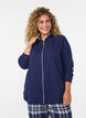 Sweat-Cardigan mit Kapuze und Taschen, Blau, Model image number 0
