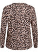 Lang&auml;rmlige Bluse mit Leopardenmuster, Braun, Packshot image number 1