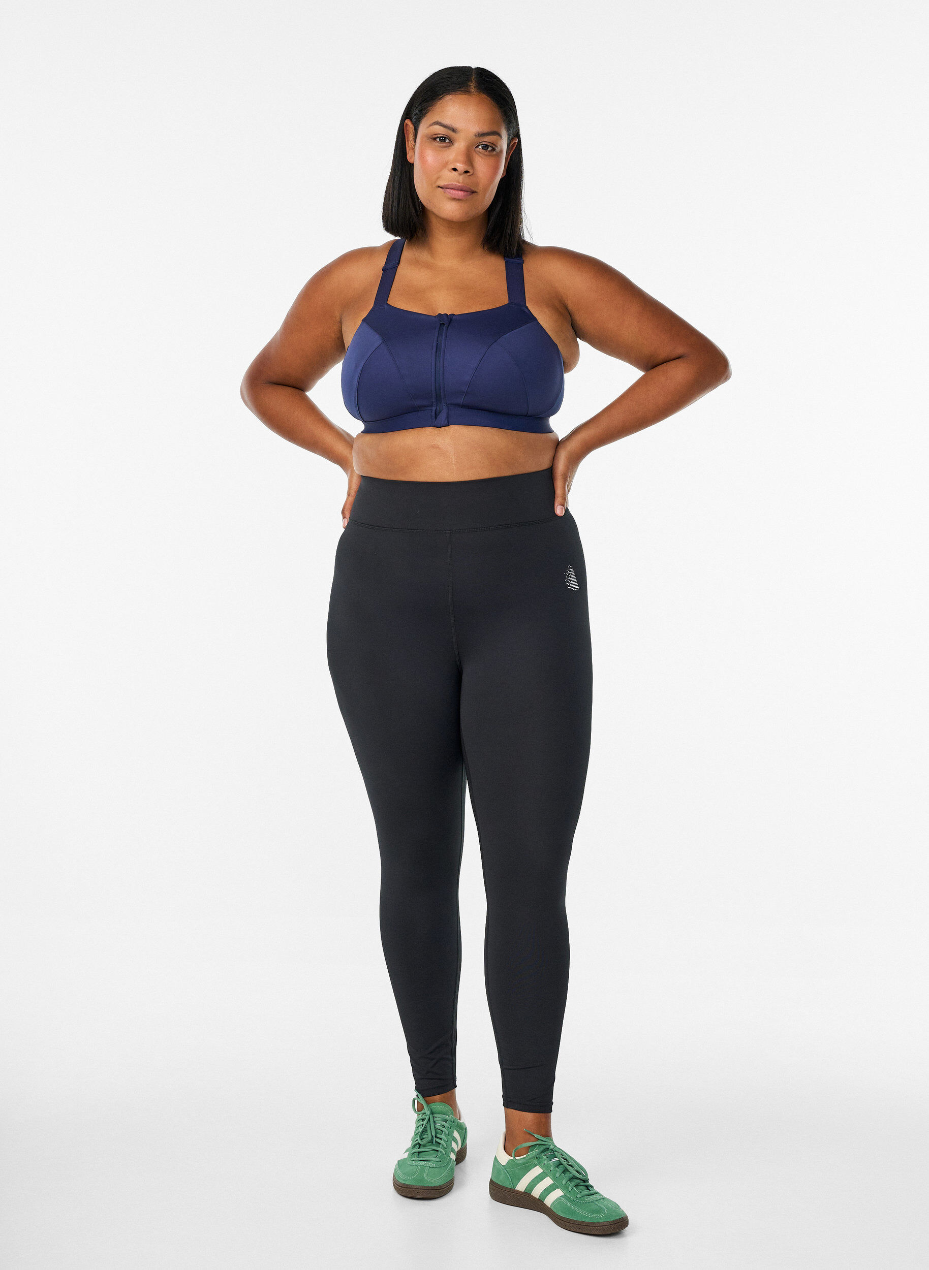 Zizzi Sport-BH mit Verschluss vorne und starkem Halt, Blau, Model image number 1