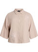 Bluse aus Baumwoll-Musselin mit gestickten Details, Beige, Packshot image number 0