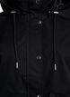 Kurze Fr&uuml;hlingsjacke mit abnehmbarer Kapuze, Schwarz, Packshot image number 2