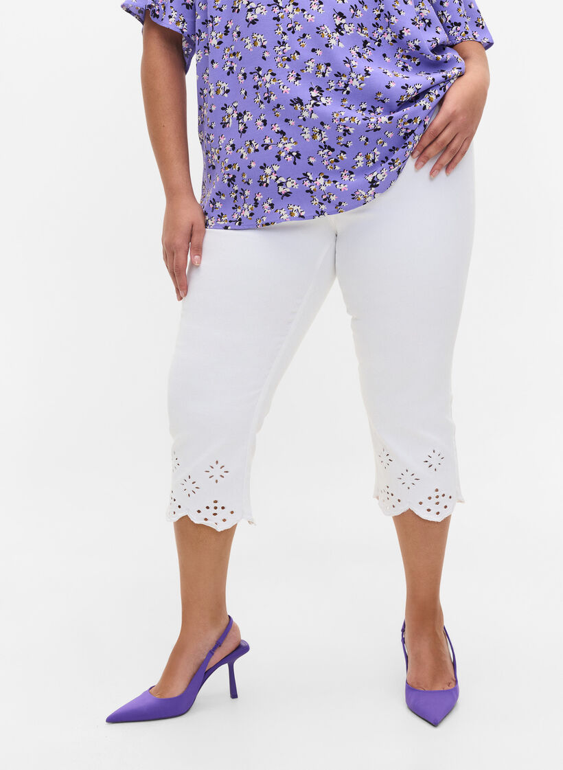 Geblümte Viskosebluse mit Schnurdetail, Lilac Flower Print, Model image number 2
