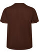 T-shirt en coton bio avec imprim&eacute;, Marron, Packshot image number 1