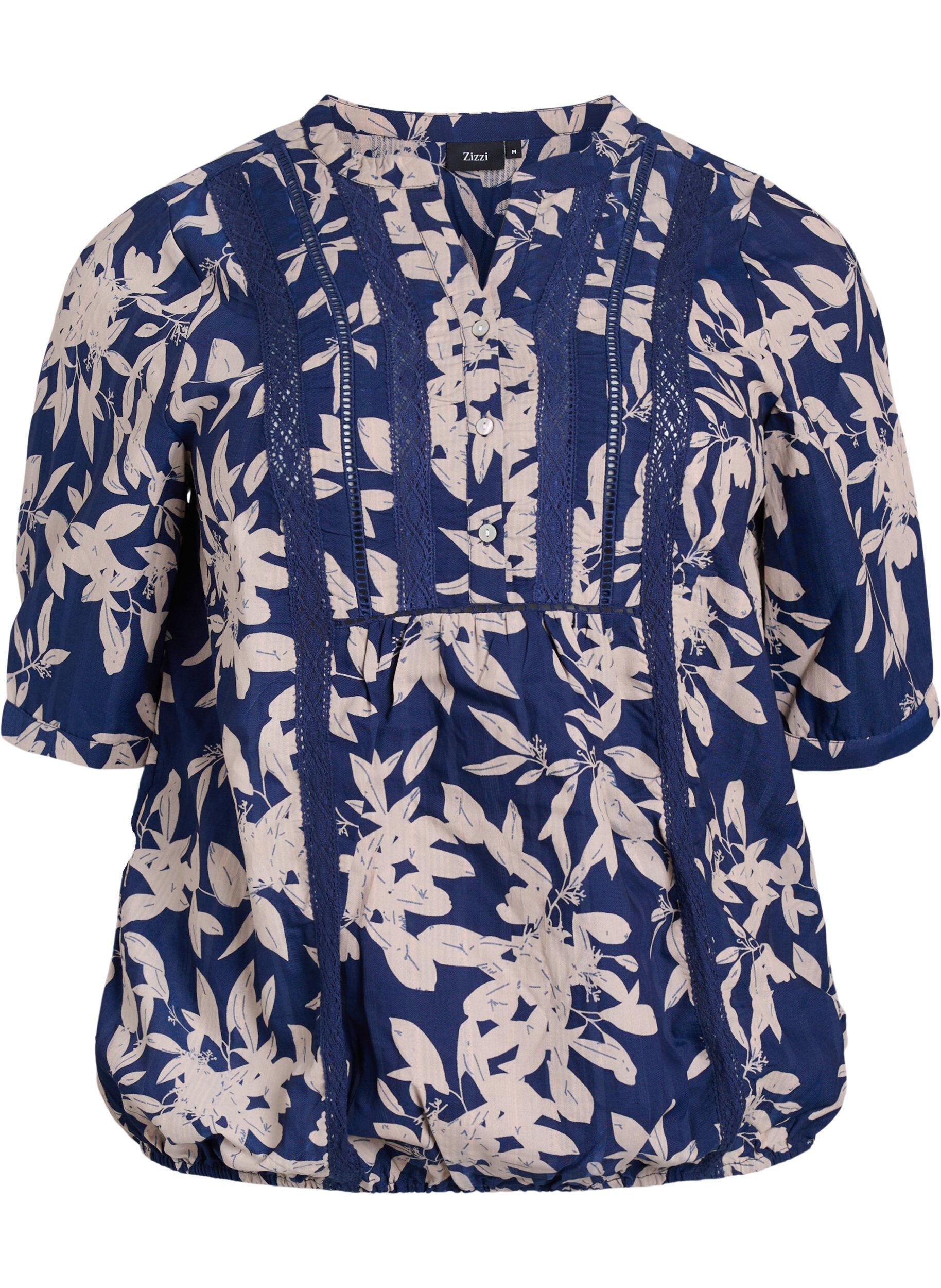 Blouse imprim&eacute;e &agrave; manches 1/2