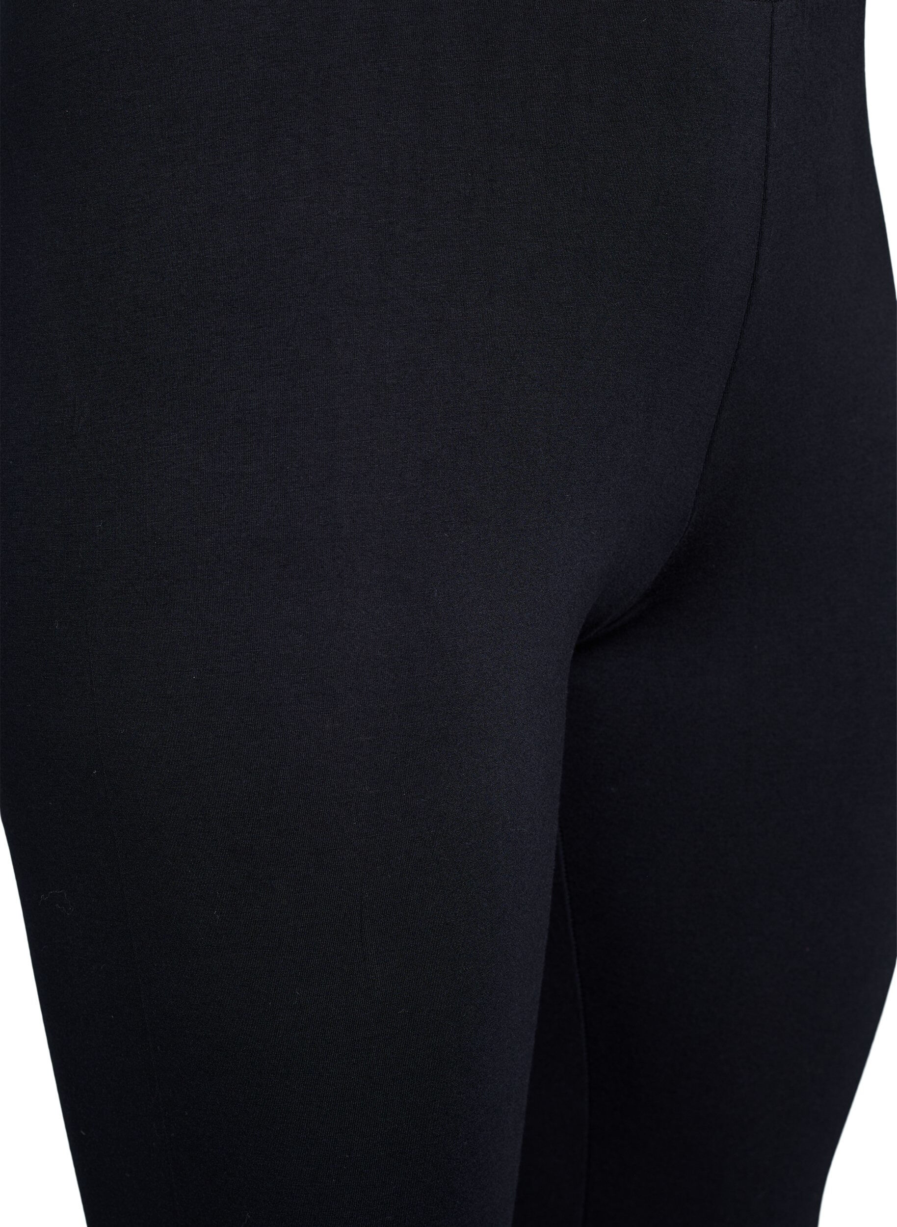 Zizzi Legging mi-mollet en viscose, Noir, Packshot image number 2