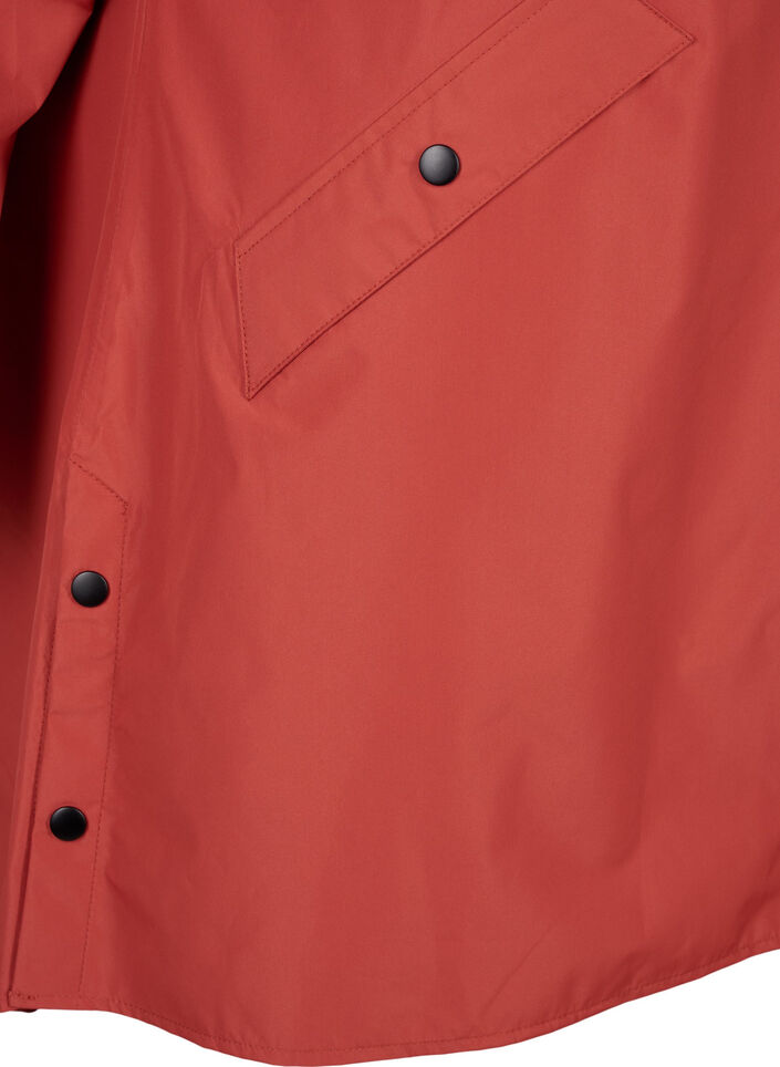 Regenjacke mit Taschen und Kapuze, Rot, Packshot image number 3