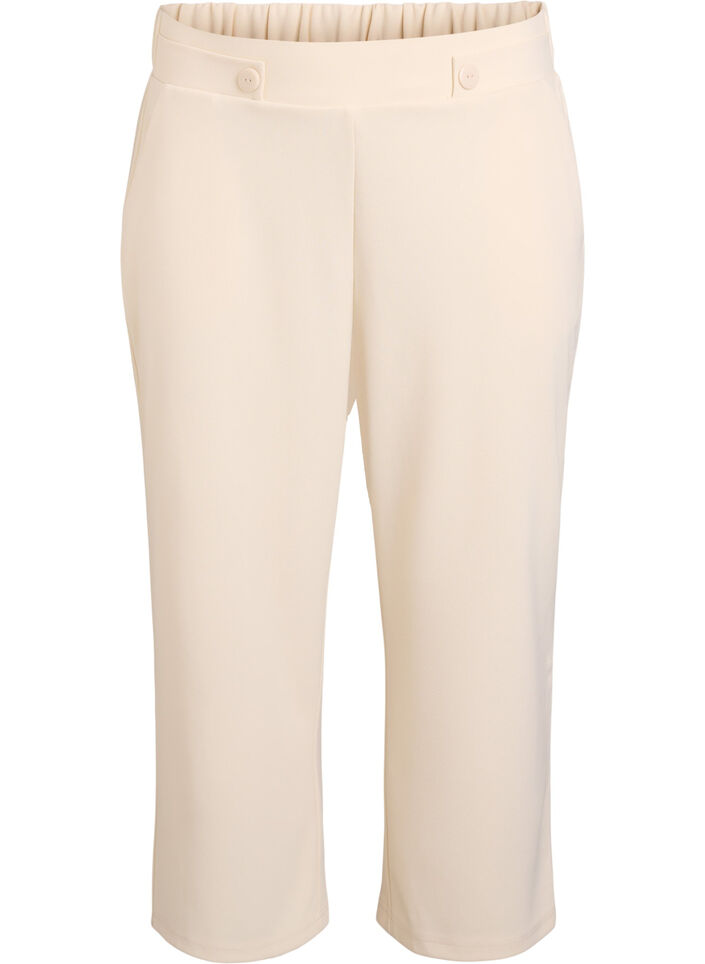 Pantalon 7/8 &agrave; coupe ample, Beige, Packshot image number 0
