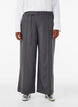 Taillierte Hose mit B&uuml;gelfalten und einem Bindeg&uuml;rtel, Grau, Model image number 2