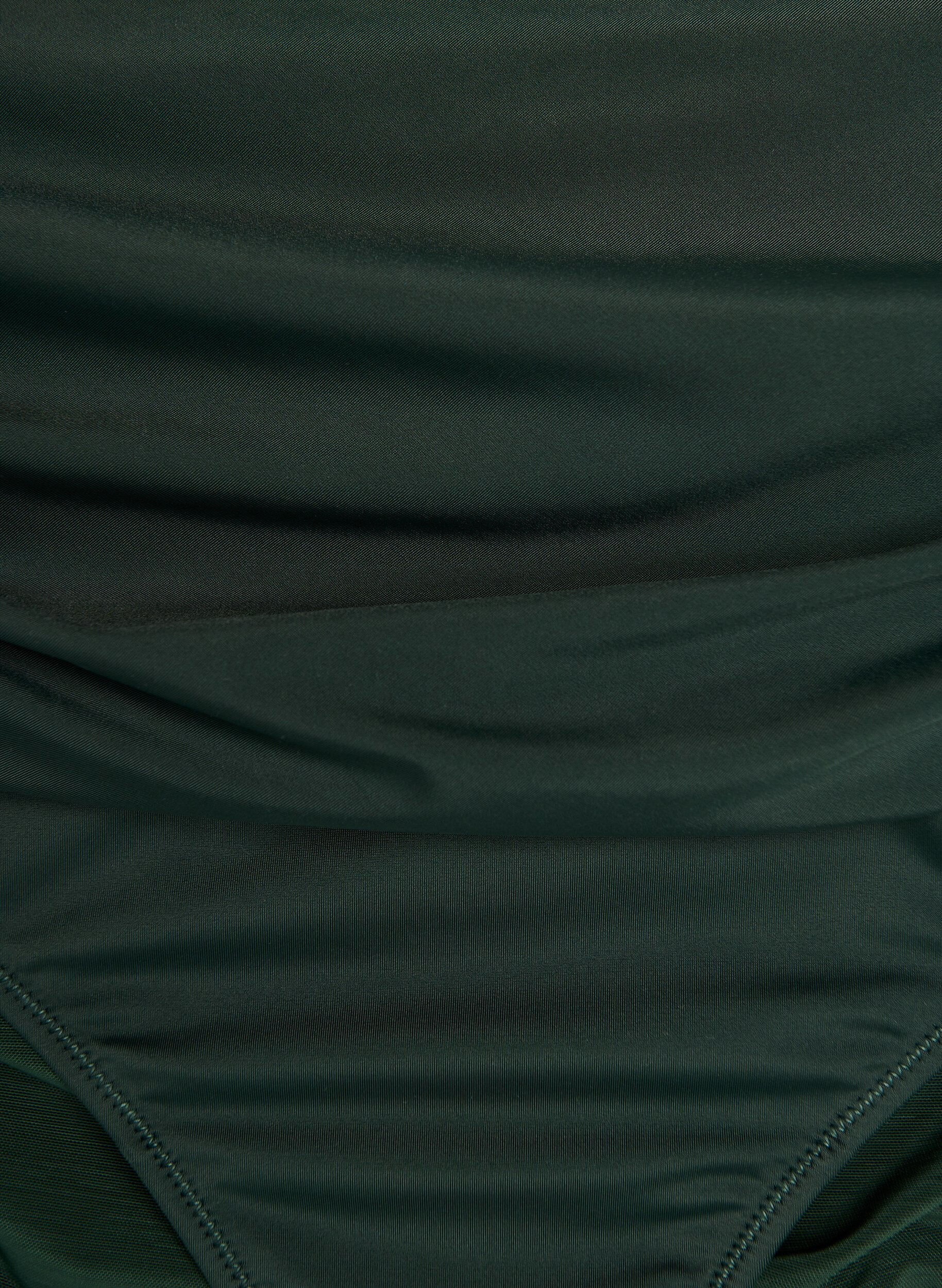 ZizziCulotte de bikini taille haute avec drap&eacute;, Vert fonc&eacute;, Packshot image number 2