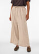 Cordhose mit weitem Bein und hoher Taille, Beige, Model image number 2