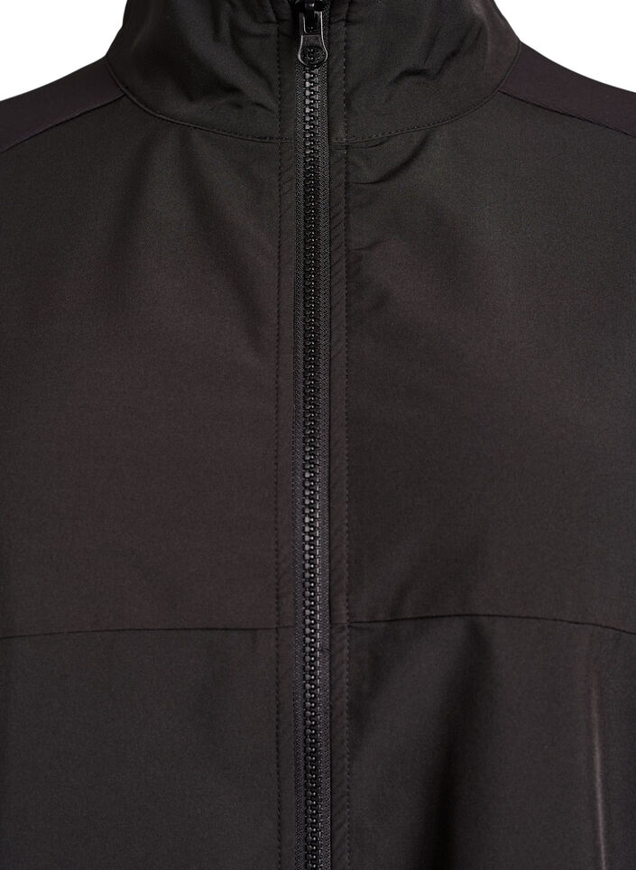 Sportliche Leichtjacke mit hohem Kragen und Taschen, Schwarz, Packshot image number 2