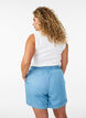 Shorts in Jeans-Optik mit elastischem Bund und Kordelzug, Blau, Model image number 2
