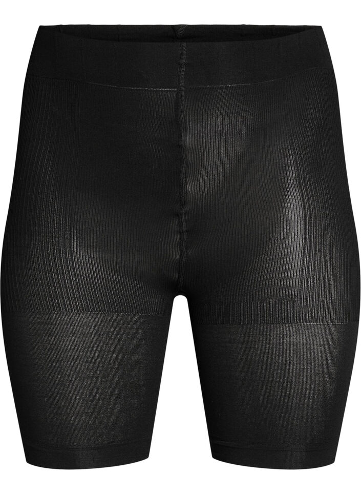 2er-Pack Push-up-Shorts aus 60 Denier mit Shaping-Effekt, Schwarz, Packshot image number 0