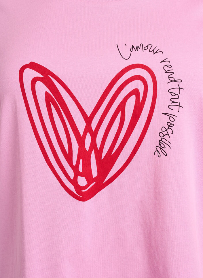 T-shirt en coton avec motif, Begonia P. w. Heart, Packshot image number 2