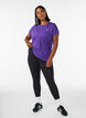 Einfarbiges Trainings-T-Shirt, Lila, Model image number 1